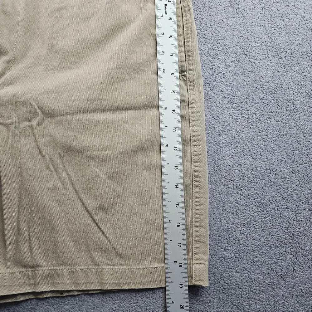 Chaps Chino Shorts Men's Size‎ 38 Beige Flat Front 8